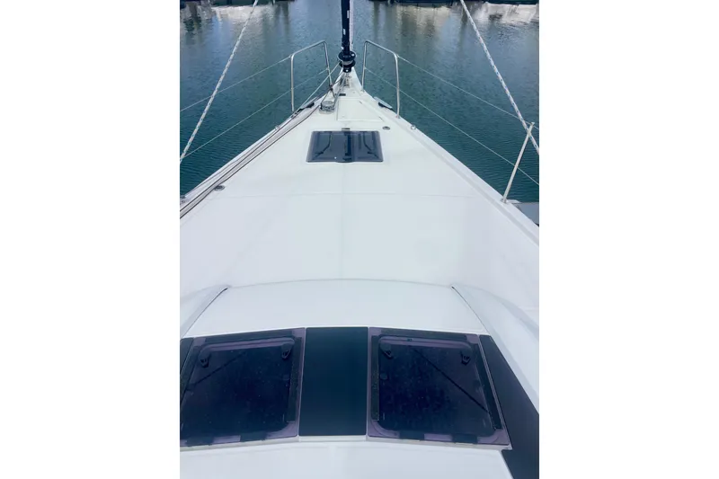 Slide: The Image of 2023 Beneteau Oceanis 51.1 yacht deck view, showcasing sleek design and spacious layout. - 4