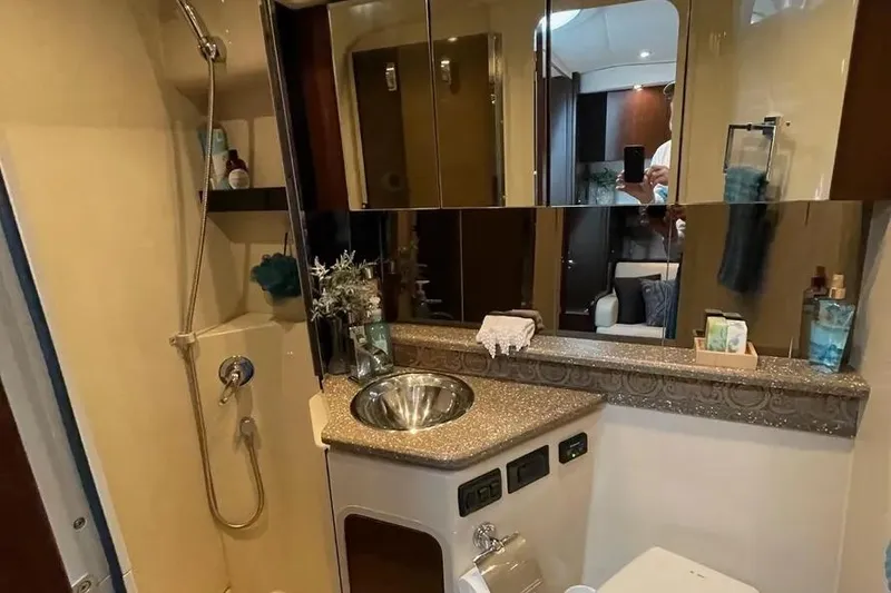 Slide: The Image of Luxurious bathroom interior of 2012 Cruisers Yachts 380 Express with modern amenities. - 7