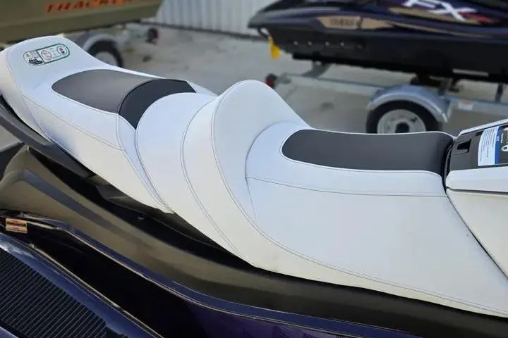 Slide: The Image of 2026 Yamaha WaveRunner VX Cruiser HO with sleek white seating design. - 11