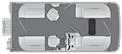 The Image of Top view of Bennington S-1 20 SSR TWIN TUBE 2026 pontoon boat. - 1