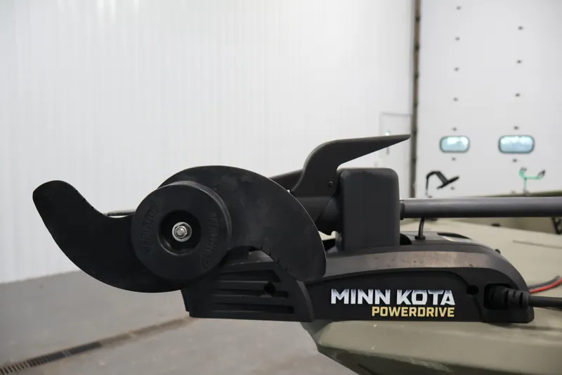 Slide: The Image of Minn Kota PowerDrive trolling motor on 2023 Tracker Grizzly 1860 MVX CC boat. - 12