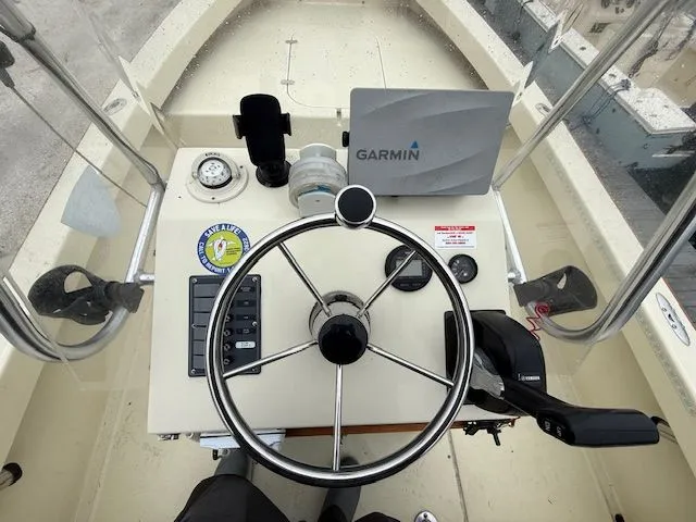 Slide: The Image of Roth Bilt 18 boat helm with Garmin navigation system. - 10