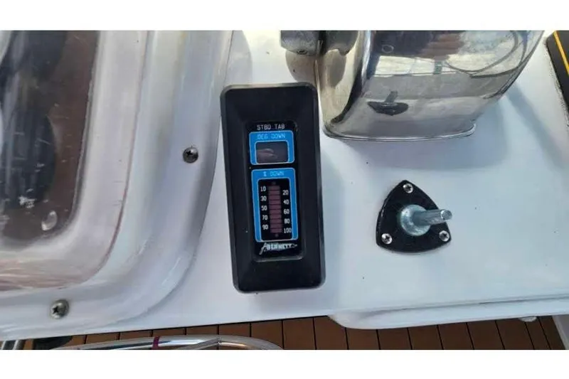 Slide: The Image of Control panel of the 1988 Overseas Monk 42 yacht. - 18