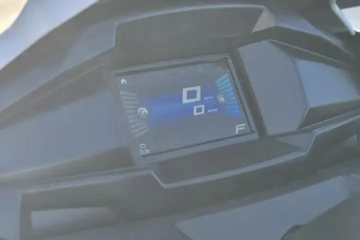 Slide: The Image of 2026 Yamaha WaveRunner VX Cruiser dashboard display with digital speedometer and controls. - 25