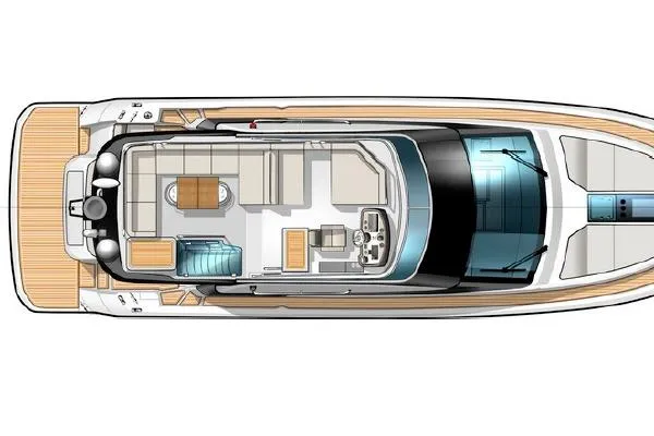 Slide: The Image of Top view layout of 2016 Beneteau Monte Carlo 5 yacht, showcasing deck and interior design. - 44