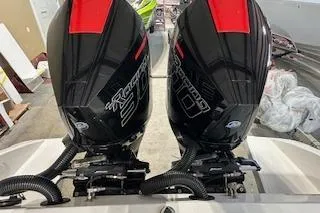 Slide: The Image of 2021 Velocity 290 Sport Cruiser with twin Rotax 300 engines in a garage setting. - 11