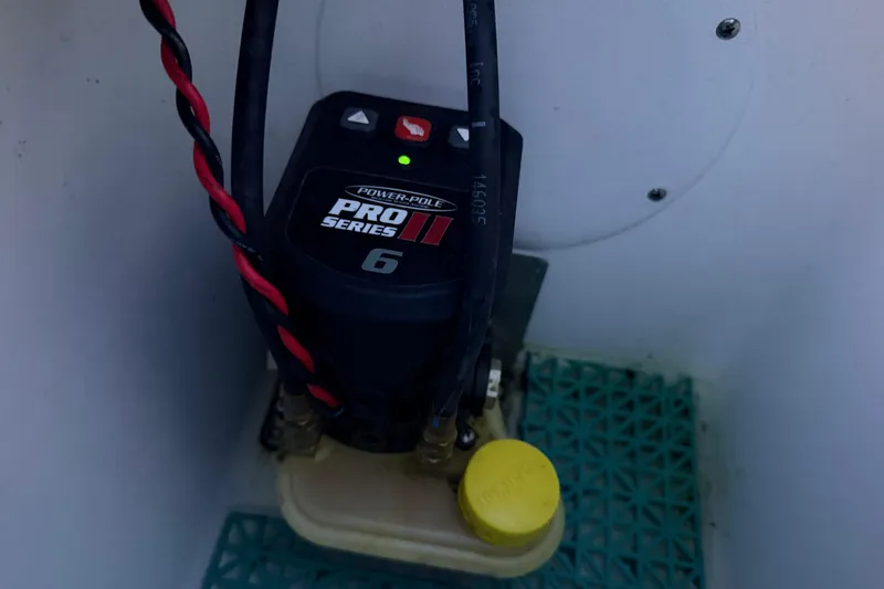 Slide: The Image of Power-Pole Pro Series 6 installed on 2019 Mitzi Skiffs 17 boat. - 58