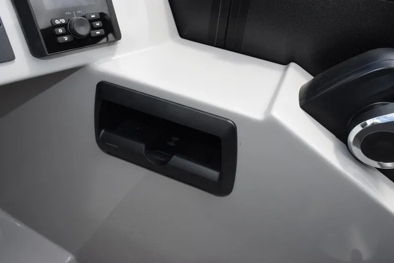 Slide: The Image of Control panel of 2026 Bentley Pontoons Legacy 243 Swingback with modern audio system. - 21