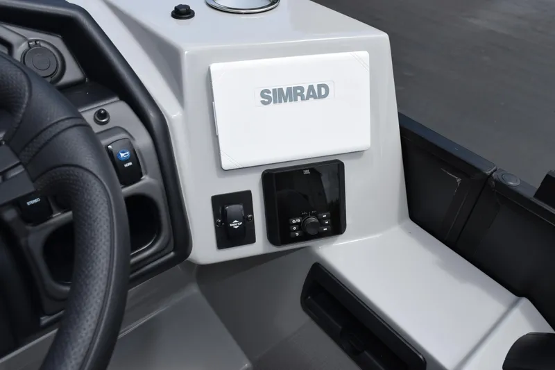 Slide: The Image of Dashboard of 2026 Bentley Pontoons Legacy 243 Swingback with Simrad display. - 22