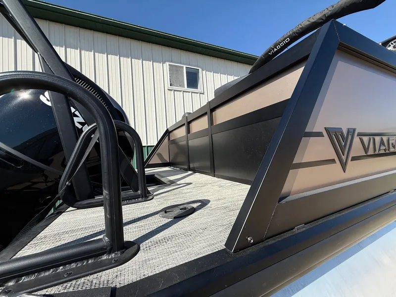 Slide: The Image of 2024 Viaggio Diamante boat with sleek design and logo. - 13