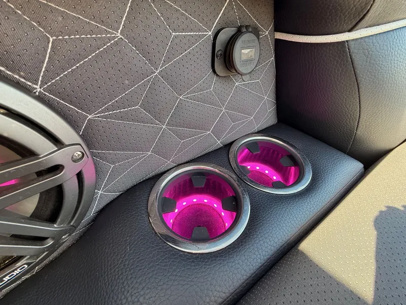Slide: The Image of Viaggio Diamante 2024 interior with illuminated cup holders. - 33
