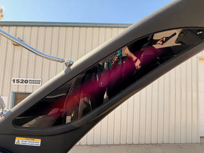 Slide: The Image of Viaggio Diamante 2024 boat with sleek design and safety warning. - 46