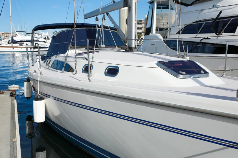 The Image of 2010 Catalina 375 sailboat docked at marina, featuring sleek design and modern amenities. - 0