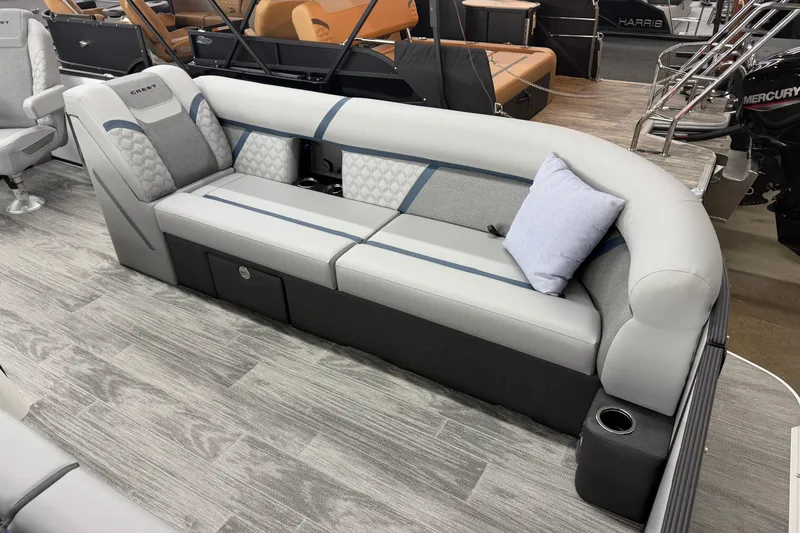 Slide: The Image of Luxurious seating on 2026 Crest Conquest 250 SLSC boat, featuring modern design and comfort. - 3