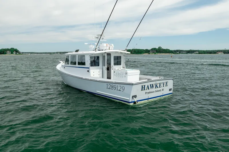Slide: The Image of 2018 Northern Bay 38 boat "Hawkeye" on water near Prudence Island, RI. - 13