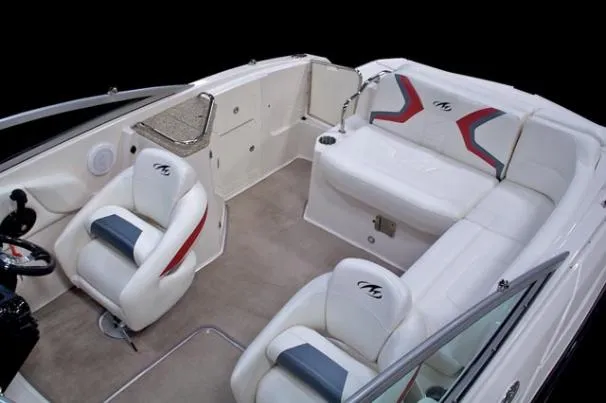 Slide: The Image of Engine of a 2011 Monterey M3 Sport Boat, featuring a 350 MAG motor. - 15