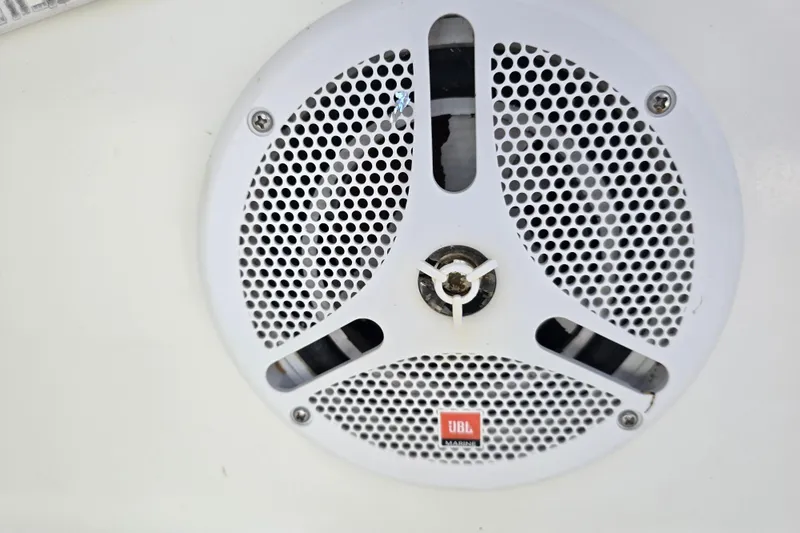 Slide: The Image of Close-up of a JBL marine speaker on a 1997 Formula 34 Performance Cruiser. - 17