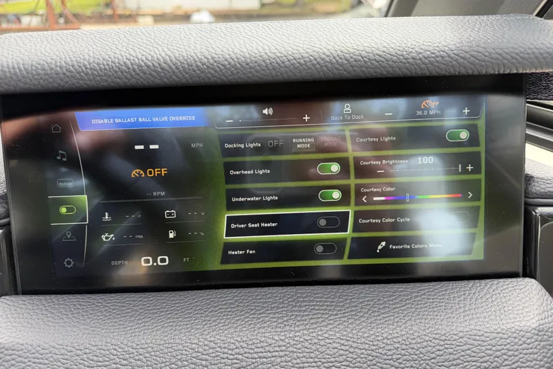 Slide: The Image of Touchscreen control panel of 2026 Nautique Super Air Nautique GS24 boat. - 16