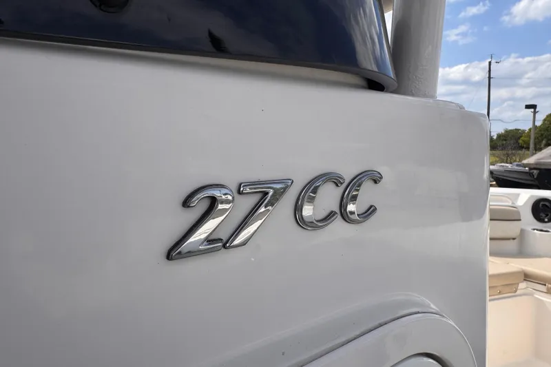 Slide: The Image of 2022 Sea Chaser 27 HFC CC boat with chrome "27 CC" emblem. - 21