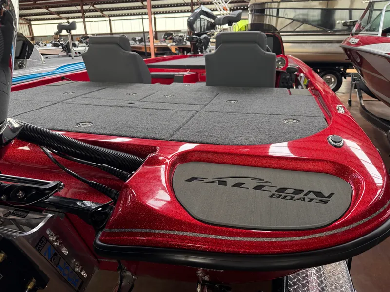 Slide: The Image of Red Falcon F195 boat from 2026 with gray deck. - 22