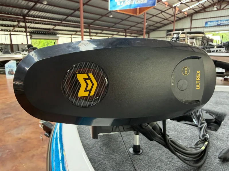 Slide: The Image of Falcon F195 2026 with Ultrex motor at a boat show. - 10