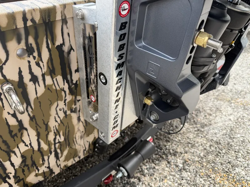 Slide: The Image of Close-up of a 2026 Avid 20CC Rogue boat detail. - 6
