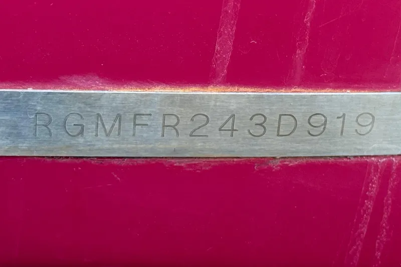 Slide: The Image of Hull identification number on a 2019 Regal 21 OBX boat. - 33