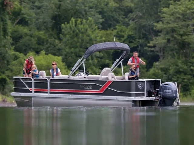 The Image of Family enjoying boat ride on SunCatcher X322 FC, 2019 model. - 1