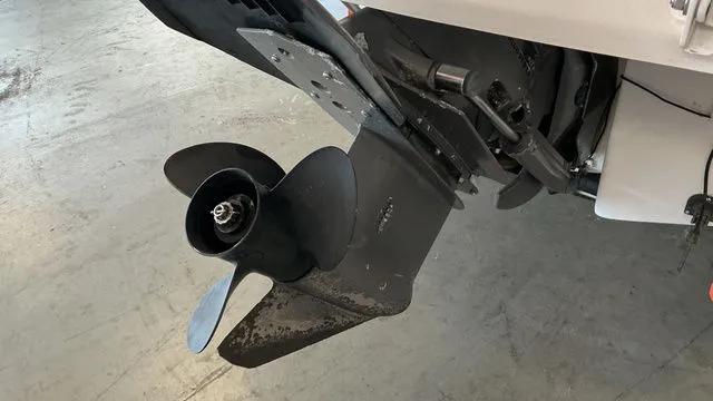 Slide: The Image of Close-up of a 2002 Four Winns 180 Horizon boat propeller. - 4
