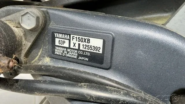 Slide: The Image of Yamaha F150XB engine plate on World Cat 235 CC, year 2022. - 8