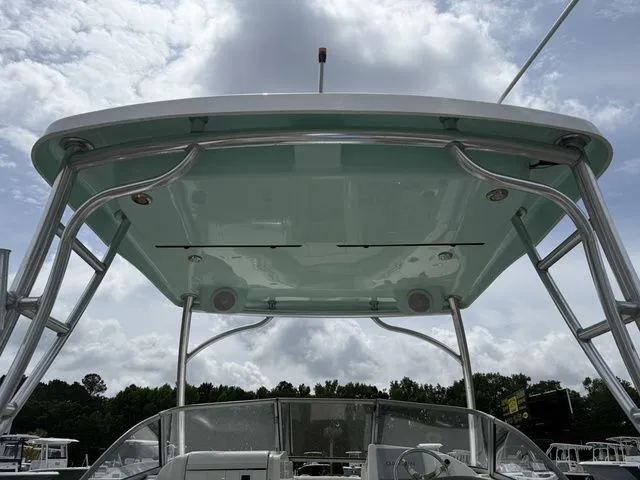 Slide: The Image of 2023 Key West 239 DFS boat with hardtop and sky in background. - 16