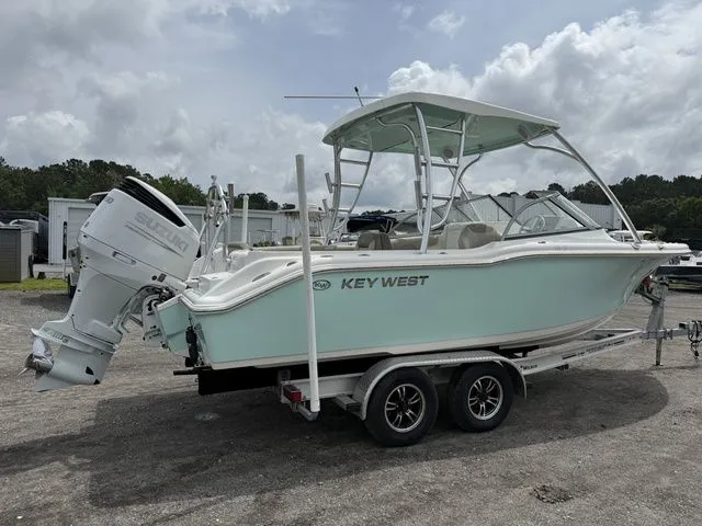 Slide: The Image of 2023 Key West 239 DFS boat on trailer, side view. - 6