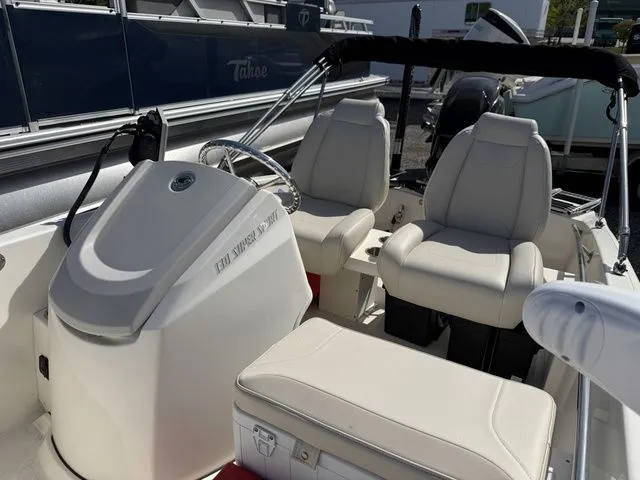 Slide: The Image of Interior of a 2023 Boston Whaler 130 Super Sport boat. - 8
