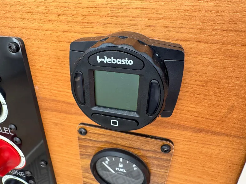 Slide: The Image of Webasto control on Ranger Tugs R-27 dashboard, year 2023. - 21