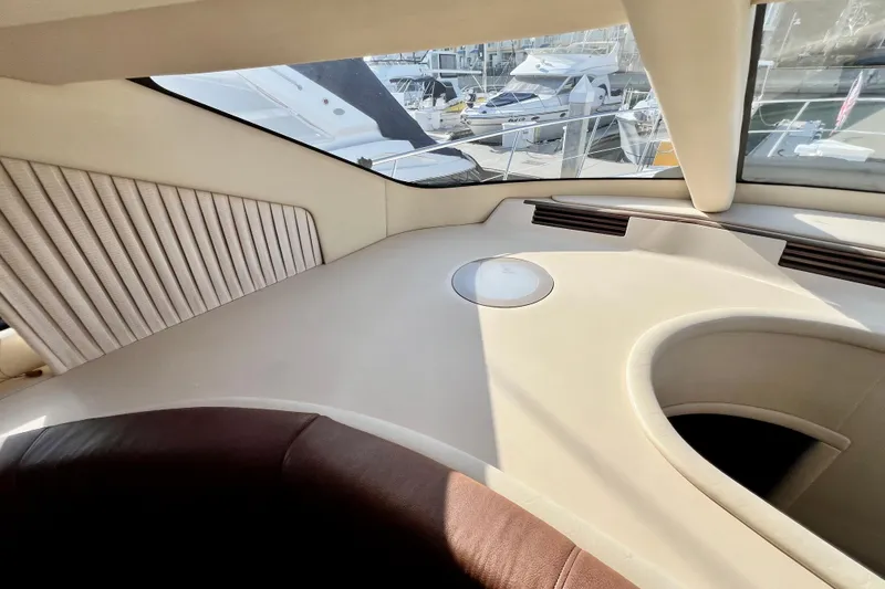 Slide: The Image of Interior view of 2007 Sea Ray 58 Sedan Bridge yacht, showcasing elegant design and spacious layout. - 98