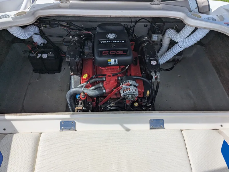 Slide: The Image of Volvo Penta 5.0 GL engine in a 2006 Larson Senza 206 boat. - 6