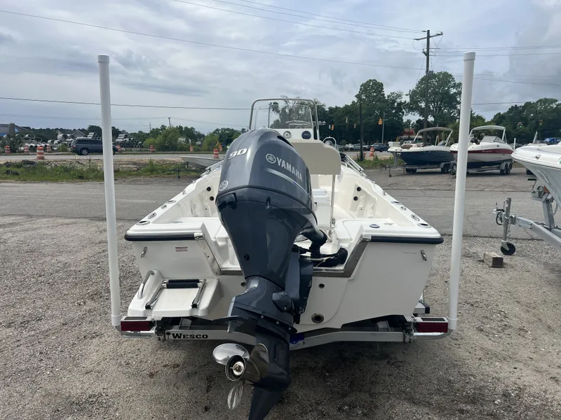 Slide: The Image of Key West 1720 boat 2026 with Yamaha engine on trailer. - 5