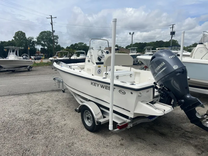 Slide: The Image of 2026 Key West 1720 boat with Yamaha engine on trailer. - 8