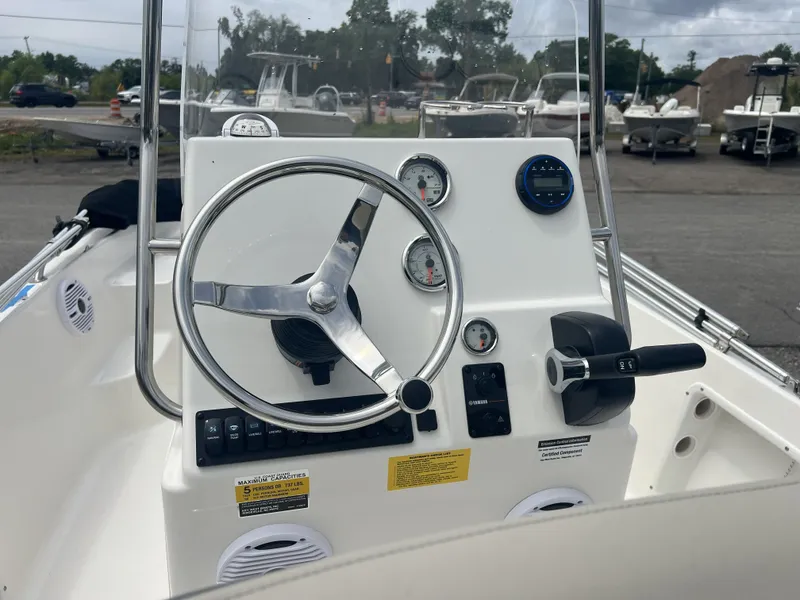 Slide: The Image of Steering console of a 2026 Key West 1720 boat. - 9