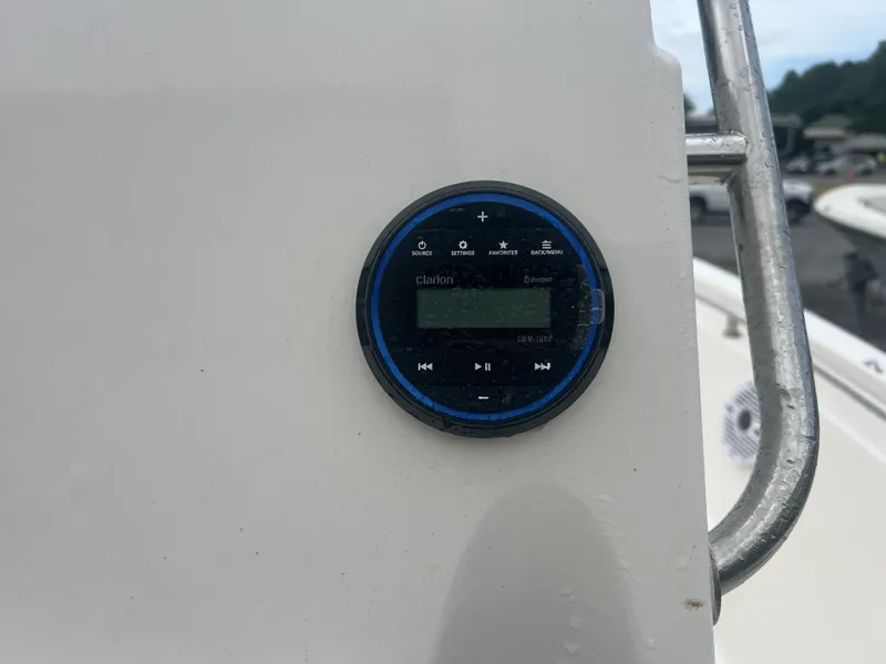 Slide: The Image of Clarion Bluetooth control on Key West 189 FS boat, year 2026. - 13