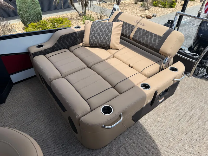 Slide: The Image of Luxurious Barletta Lusso 25UE 2023 seating with cushion and cup holders. - 18