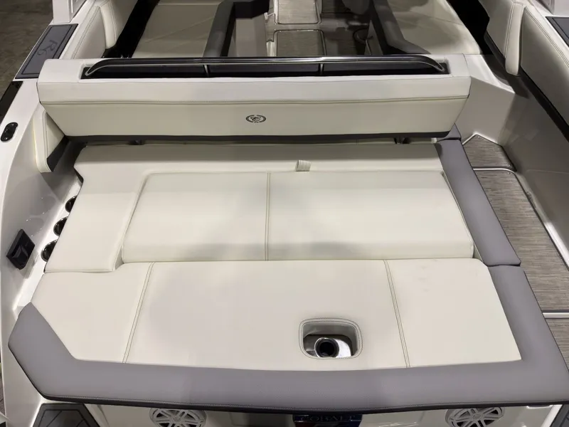 Slide: The Image of 2022 Cobalt R6 boat with luxurious padded seating area. - 21