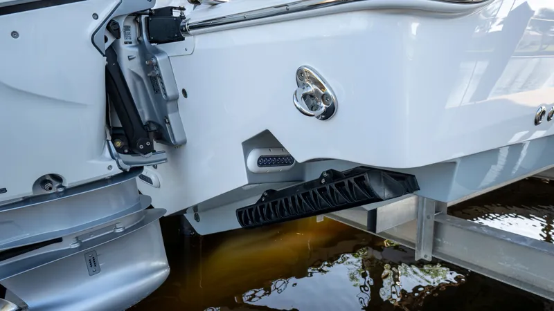 Slide: The Image of Rear view of Sportsman Open 322 Center Console 2024 boat. - 13