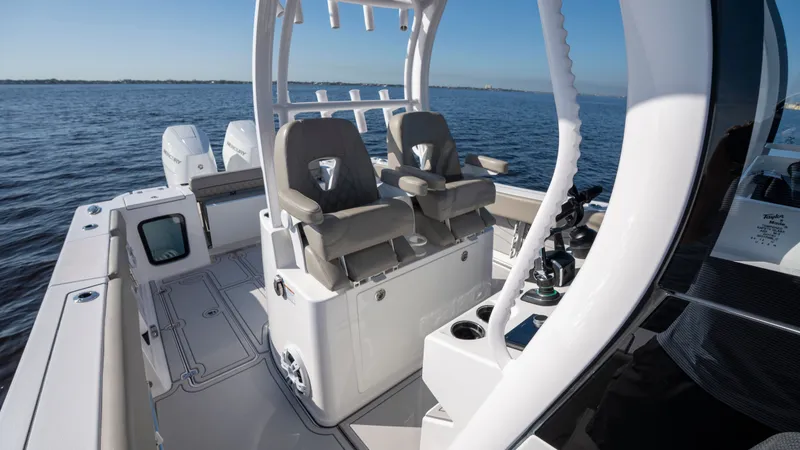 Slide: The Image of 2024 Sportsman Open 322 Center Console on open water. - 36