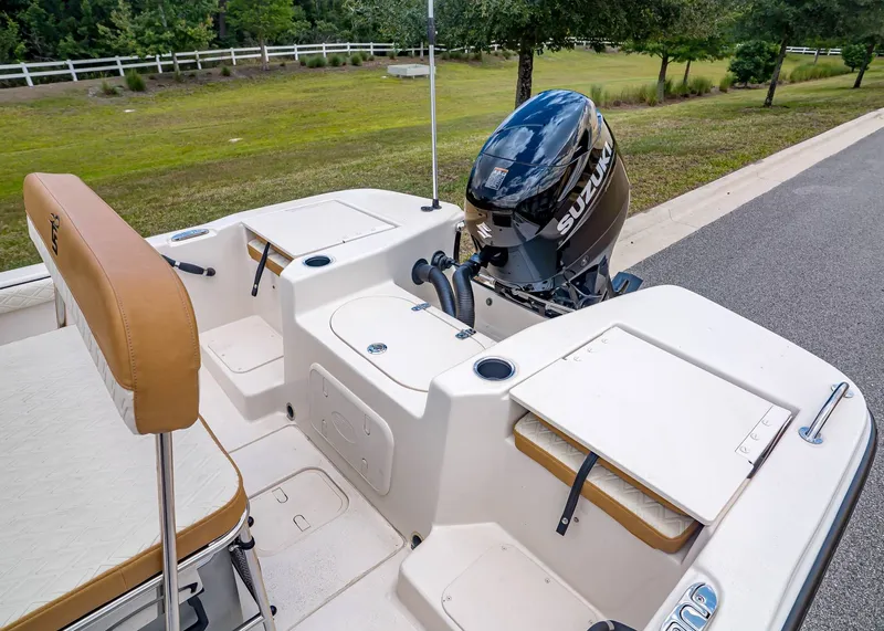 Slide: The Image of 2026 Carolina Skiff 17 LS with Suzuki outboard motor. - 12