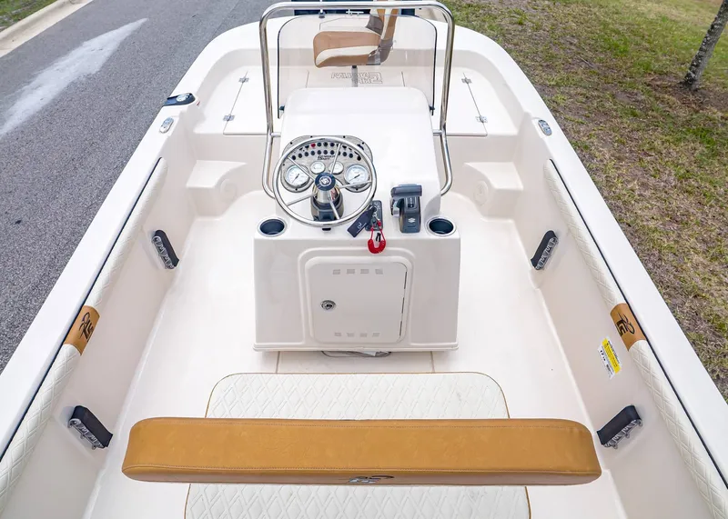 Slide: The Image of Interior view of 2026 Carolina Skiff 17 LS boat. - 13
