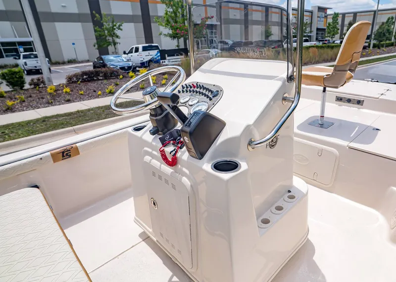 Slide: The Image of Interior view of the 2026 Carolina Skiff 17 LS boat. - 20