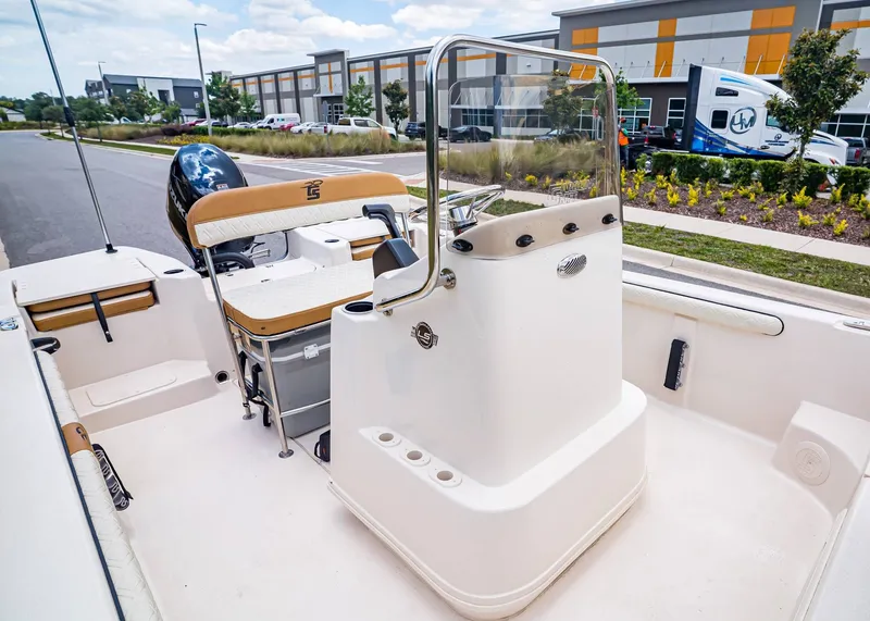 Slide: The Image of Interior view of the 2026 Carolina Skiff 17 LS boat. - 21