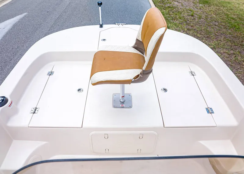 Slide: The Image of Carolina Skiff 17 LS 2026 with swivel seat on deck. - 22