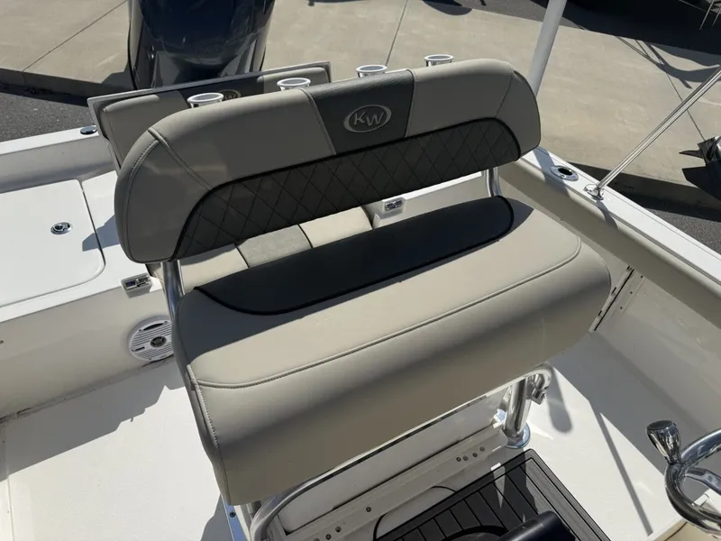 Slide: The Image of Key West 188 Bay Reef 2026 boat seat with cushioning. - 10